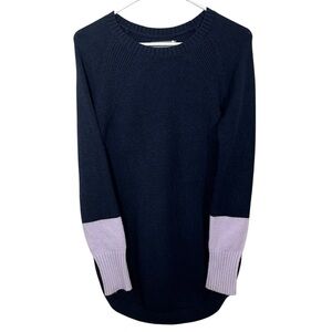 Anthropologie Navy Blue and Lilac Tunic Sweater Size XS Women’s‎